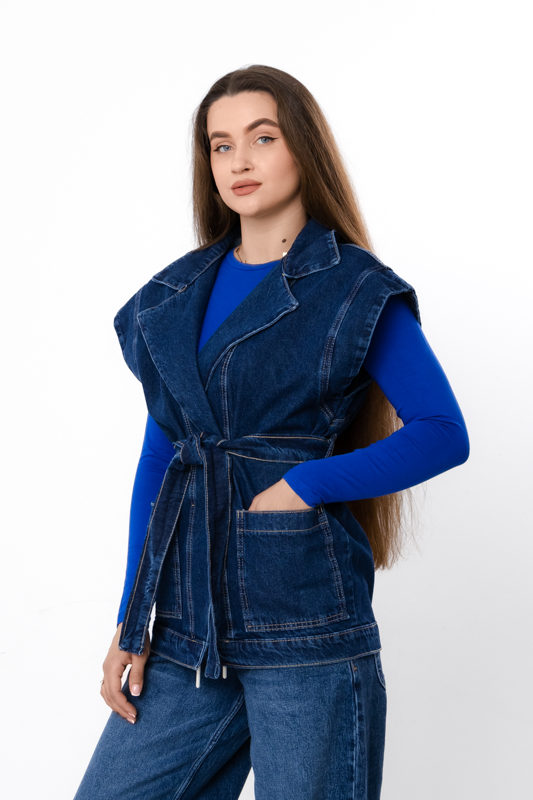 Жилетка жіноча з поясом